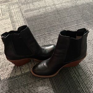 Black Leather Ankle Boots